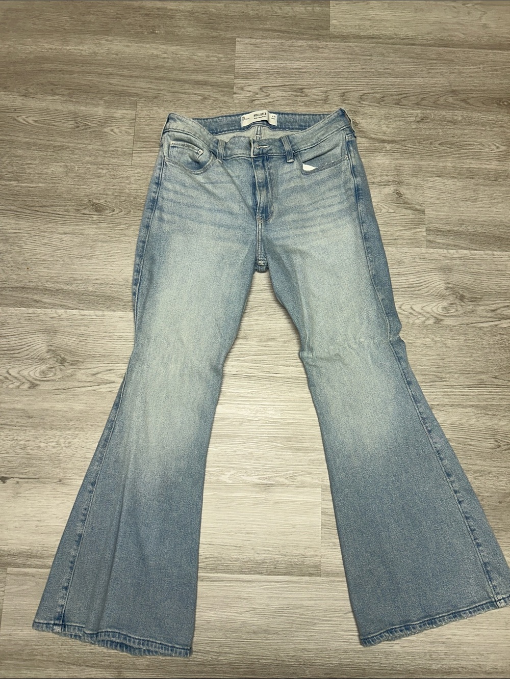 Hollister Light Blue Flare Jeans - Wide Leg